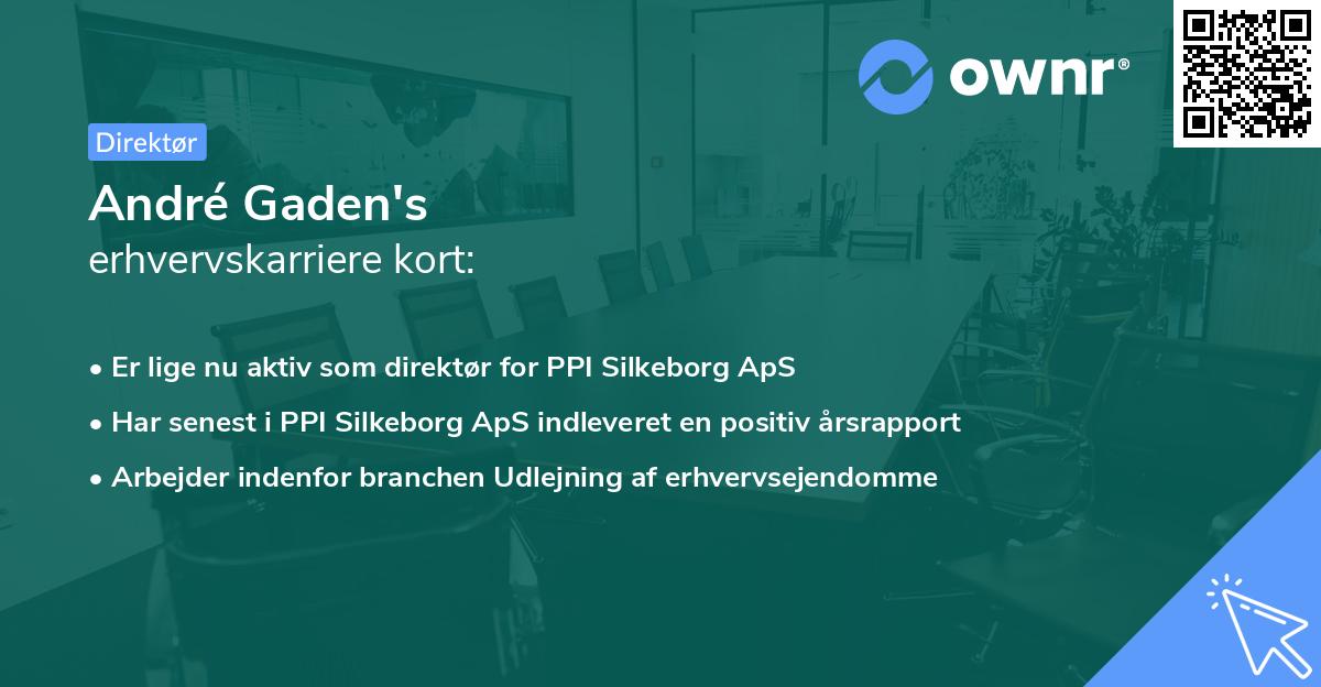 André Gaden's erhvervskarriere kort