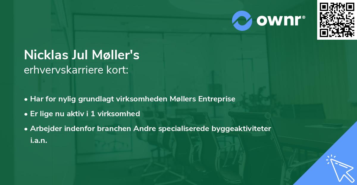 Nicklas Jul Møller's erhvervskarriere kort