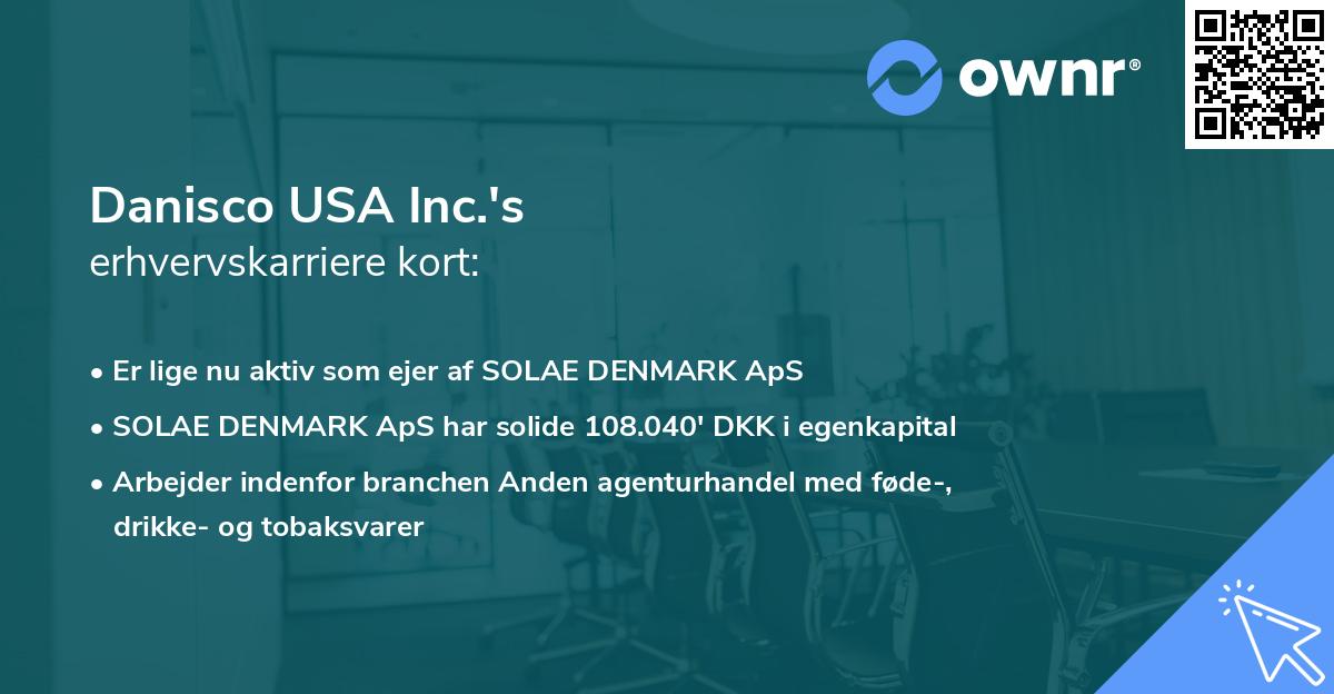 Danisco USA Inc.'s erhvervskarriere kort
