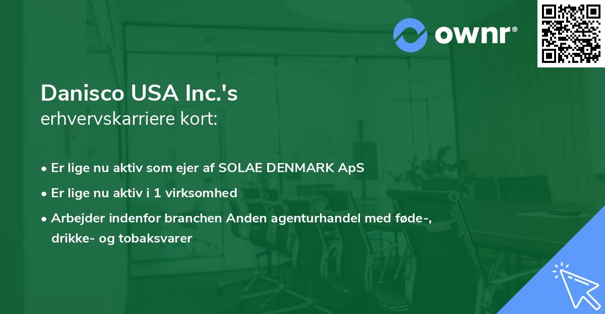 Danisco USA Inc.'s erhvervskarriere kort