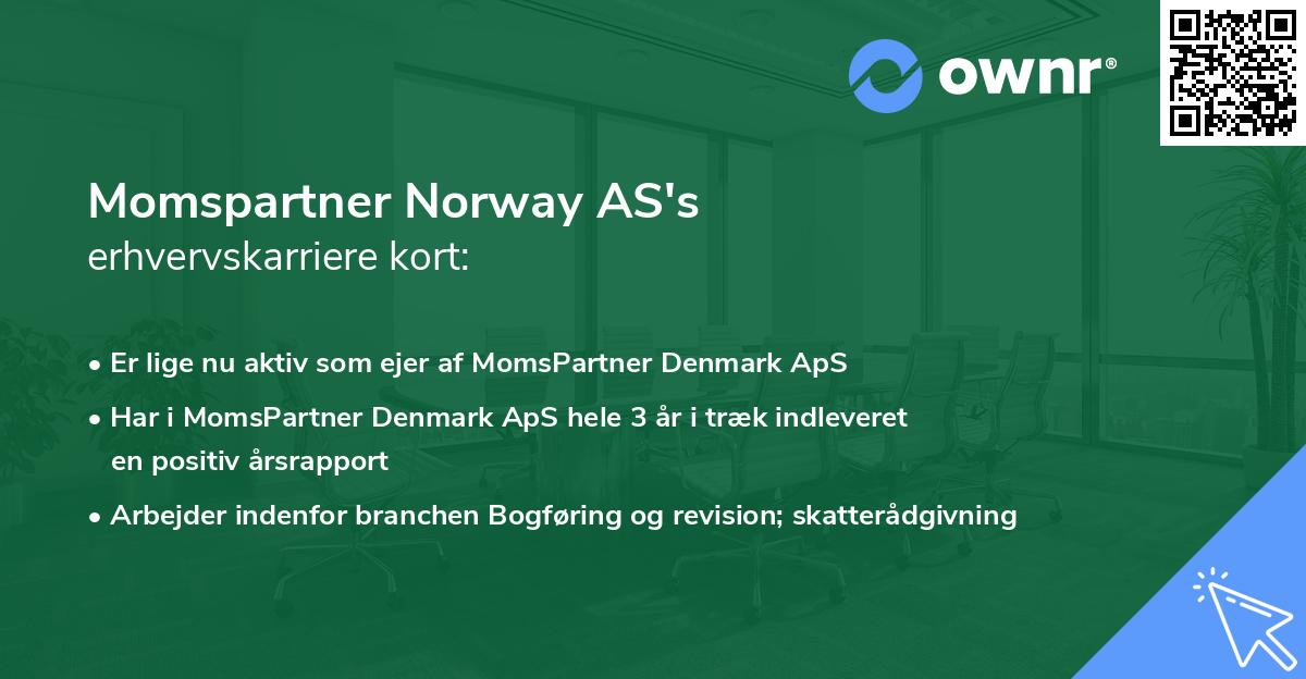 Momspartner Norway AS's erhvervskarriere kort