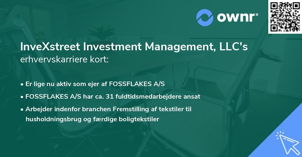 InveXstreet Investment Management, LLC's erhvervskarriere kort