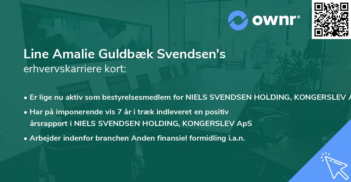 Line Amalie Guldbæk Svendsen's erhvervskarriere kort