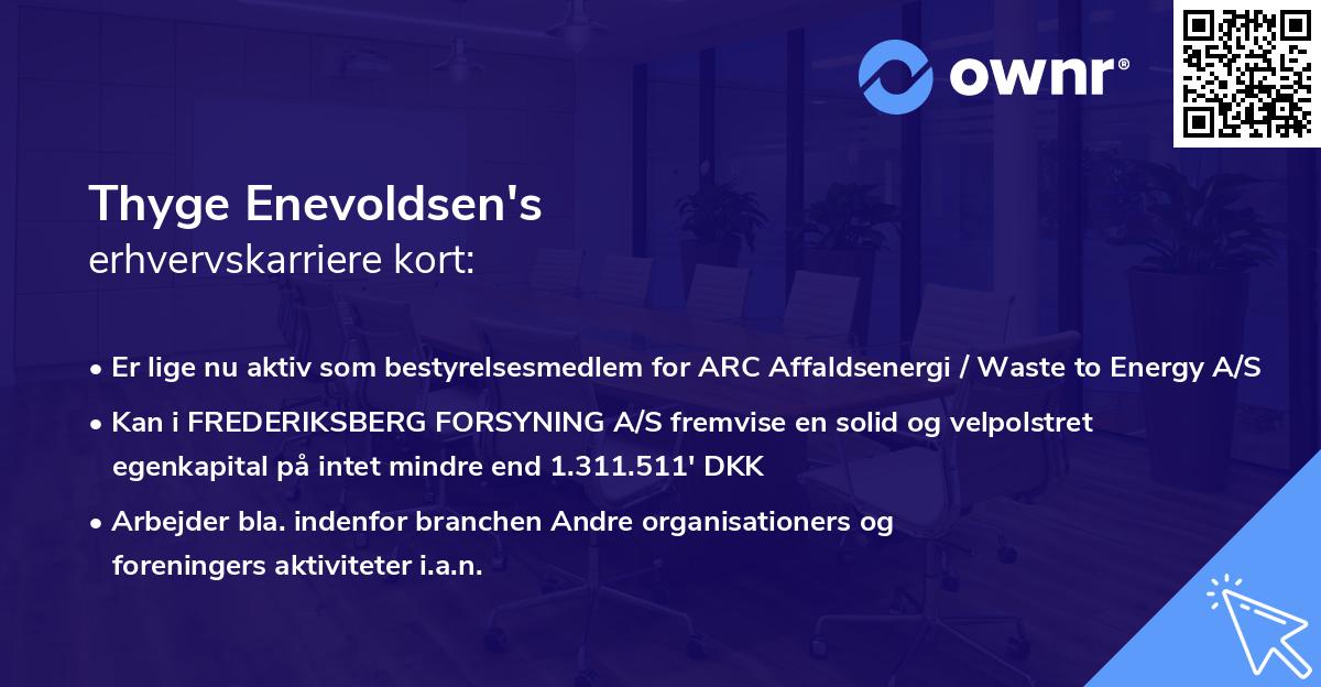 Thyge Enevoldsen's erhvervskarriere kort