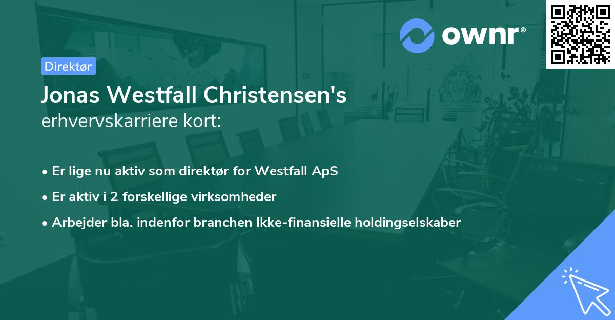 Jonas Westfall Christensen's erhvervskarriere kort