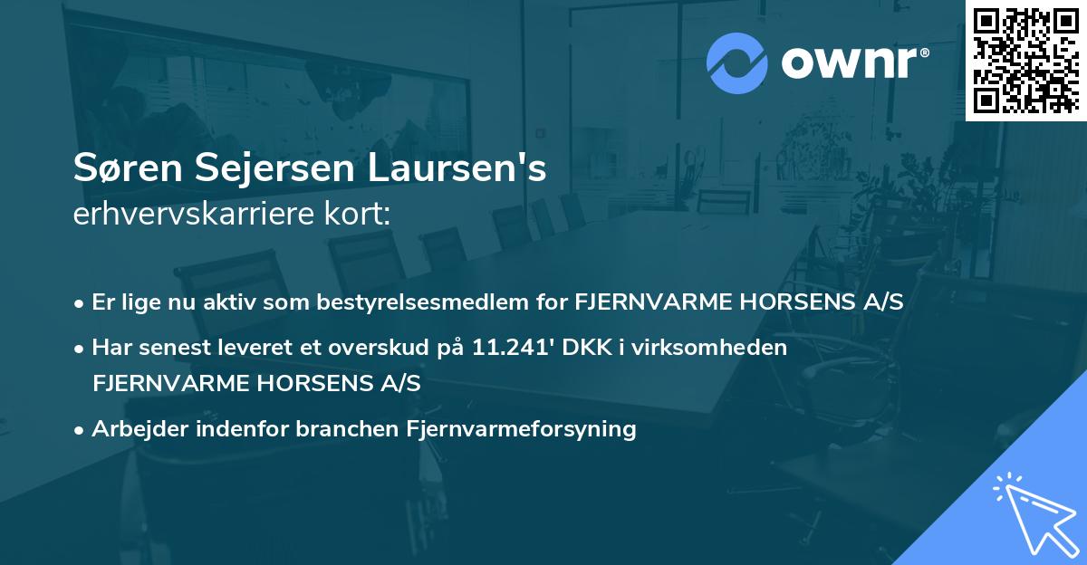 Søren Sejersen Laursen's erhvervskarriere kort
