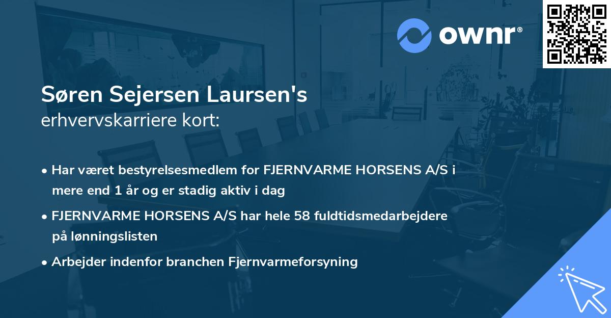 Søren Sejersen Laursen's erhvervskarriere kort