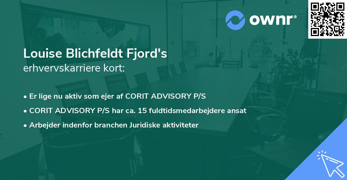 Louise Blichfeldt Fjord's erhvervskarriere kort