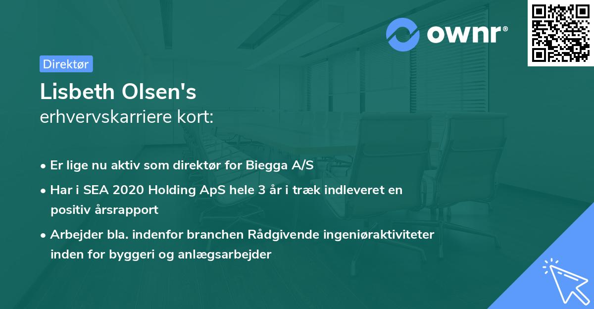 Lisbeth Olsen's erhvervskarriere kort