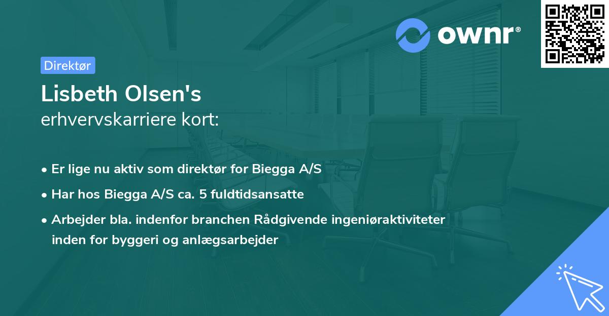 Lisbeth Olsen's erhvervskarriere kort