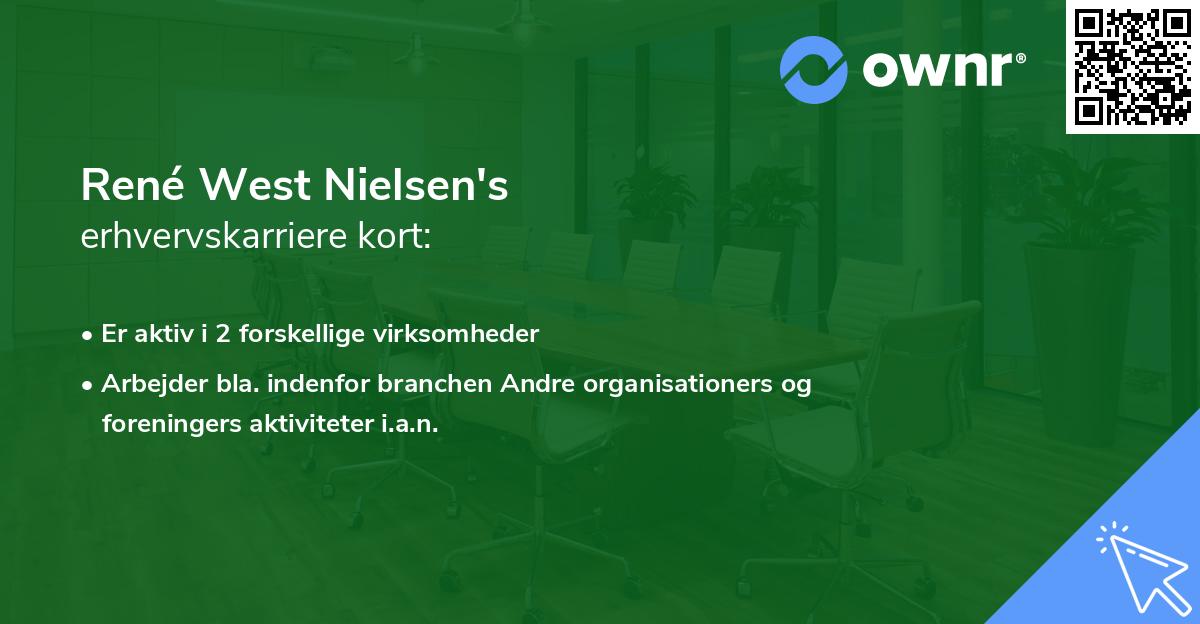 René West Nielsen's erhvervskarriere kort