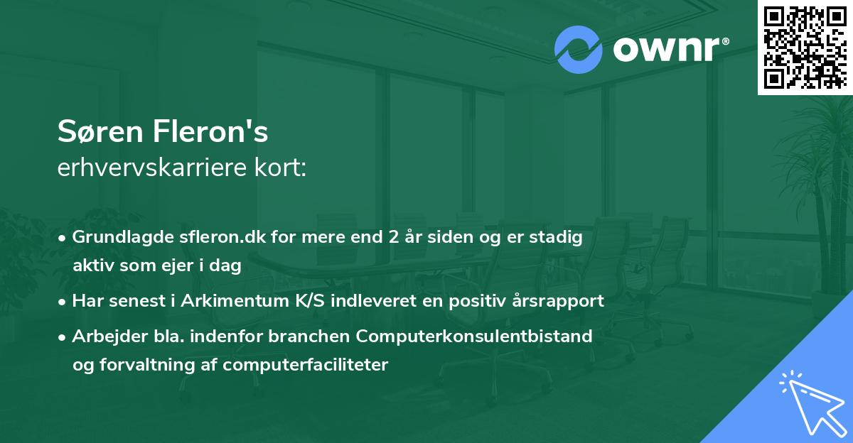 Søren Fleron's erhvervskarriere kort