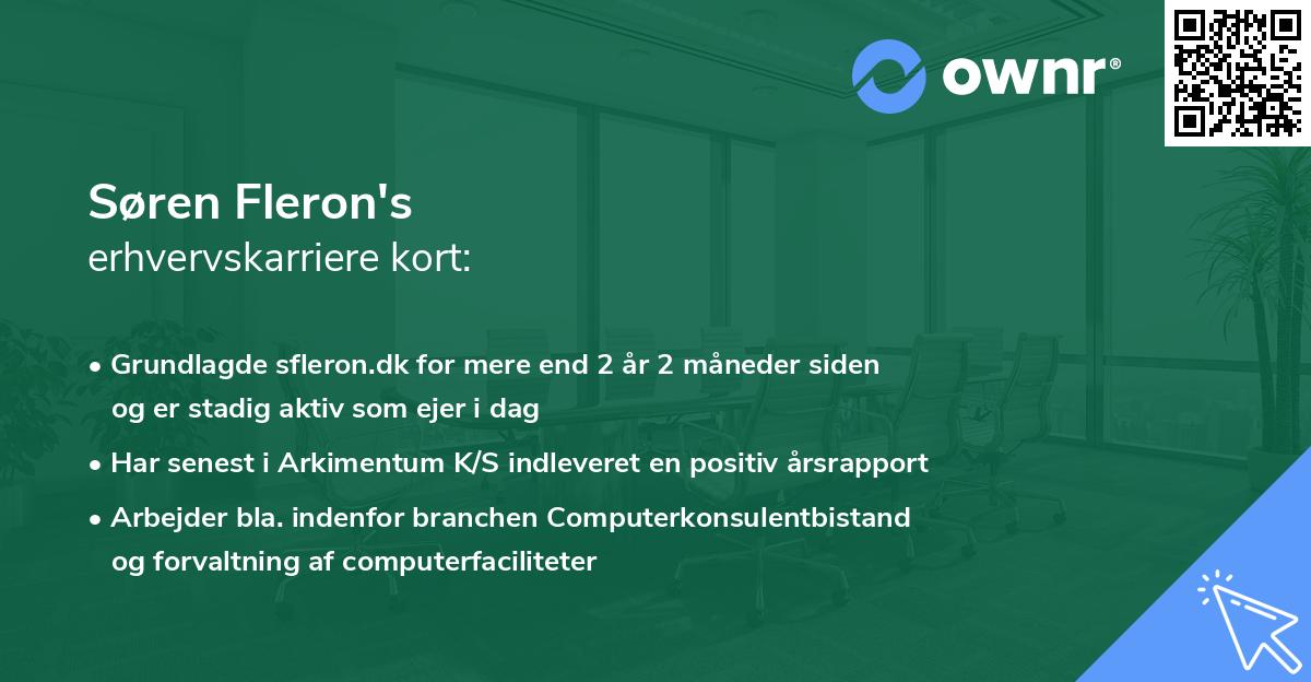 Søren Fleron's erhvervskarriere kort