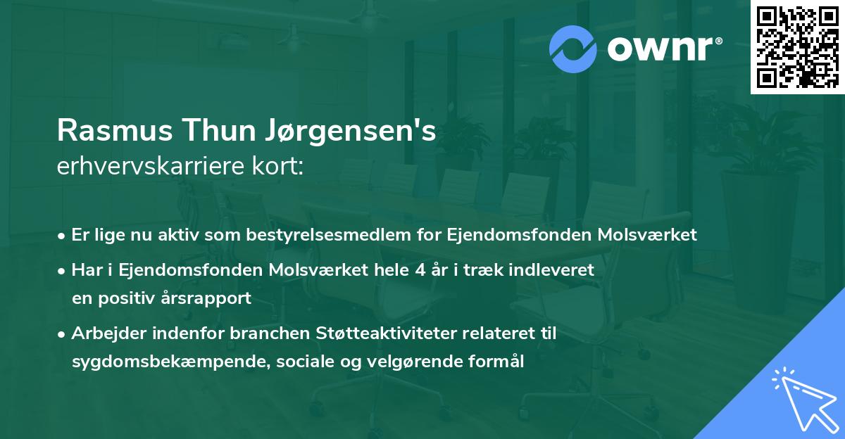 Rasmus Thun Jørgensen's erhvervskarriere kort