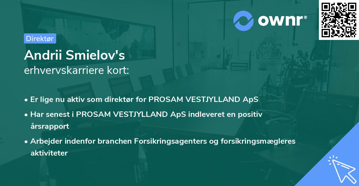 Andrii Smielov's erhvervskarriere kort