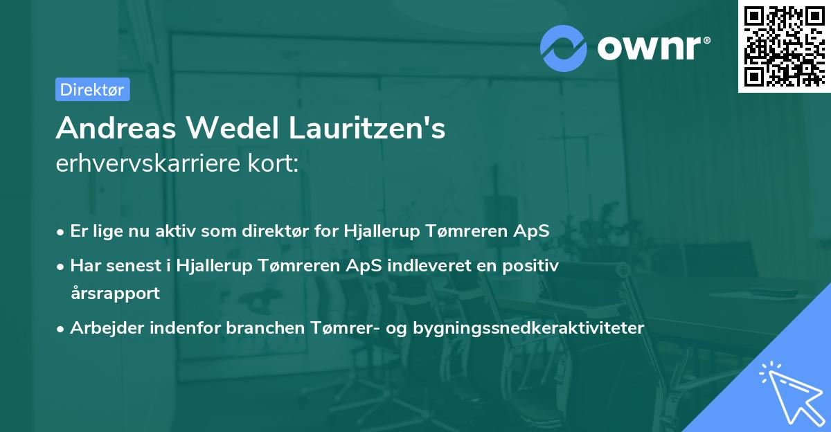 Andreas Wedel Lauritzen's erhvervskarriere kort