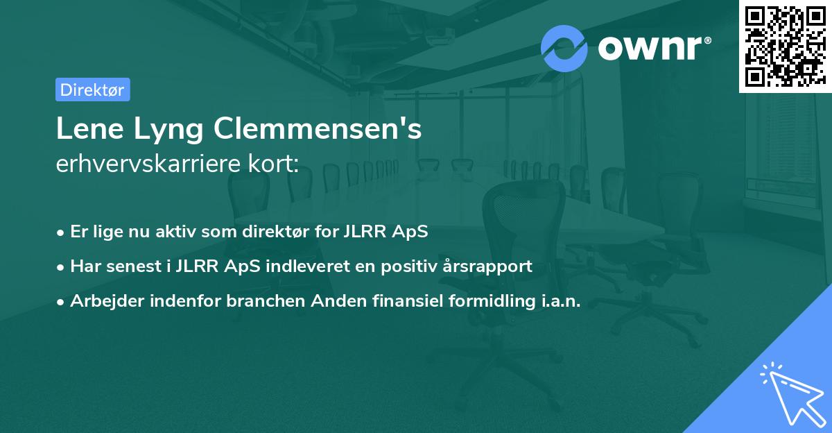 Lene Lyng Clemmensen's erhvervskarriere kort