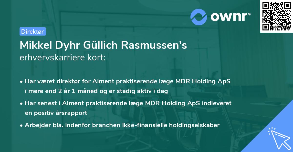 Mikkel Dyhr Güllich Rasmussen's erhvervskarriere kort