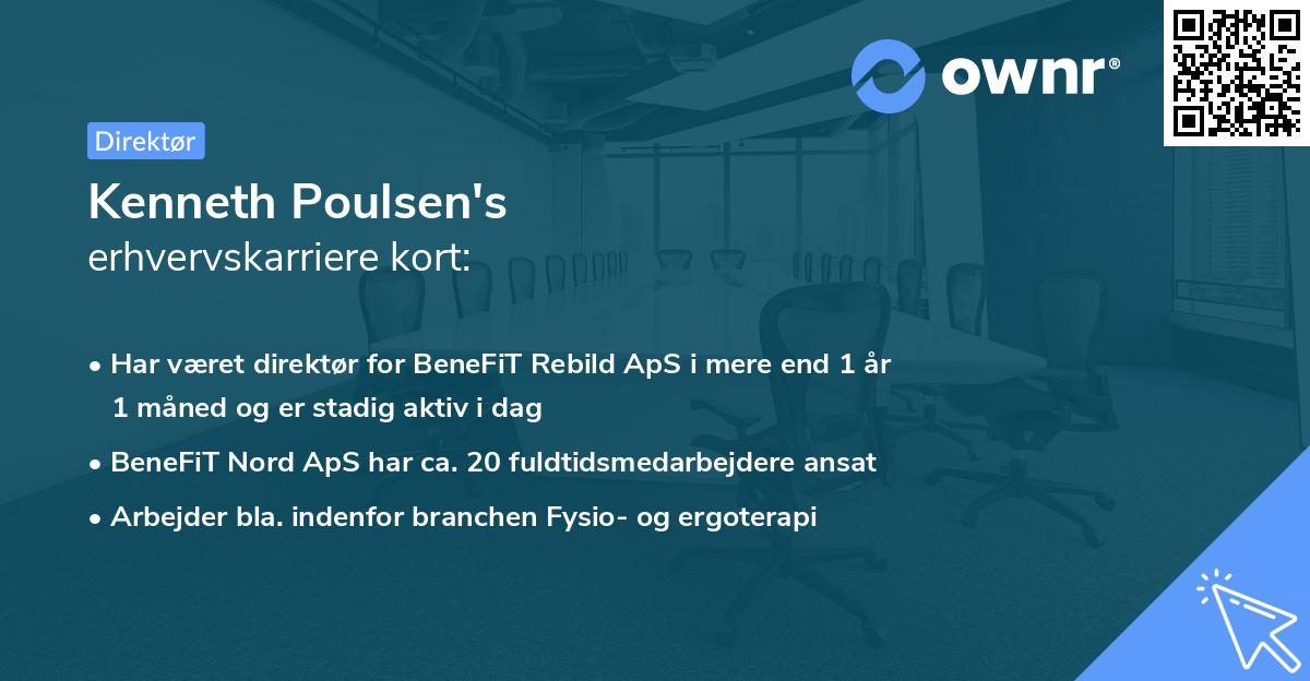 Kenneth Poulsen's erhvervskarriere kort