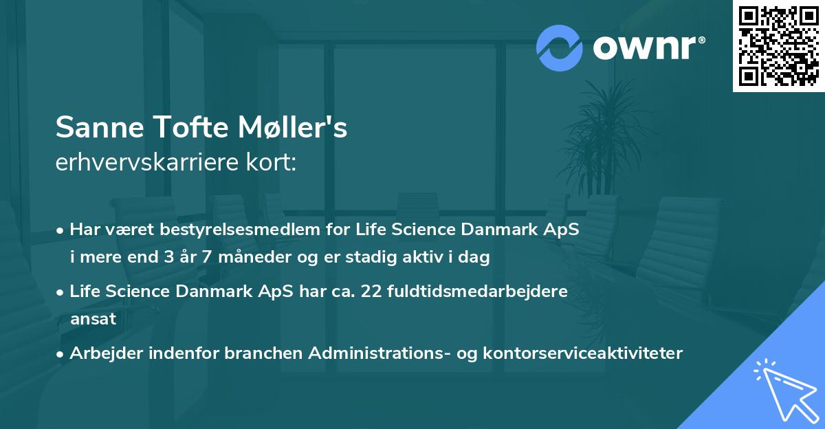Sanne Tofte Møller's erhvervskarriere kort