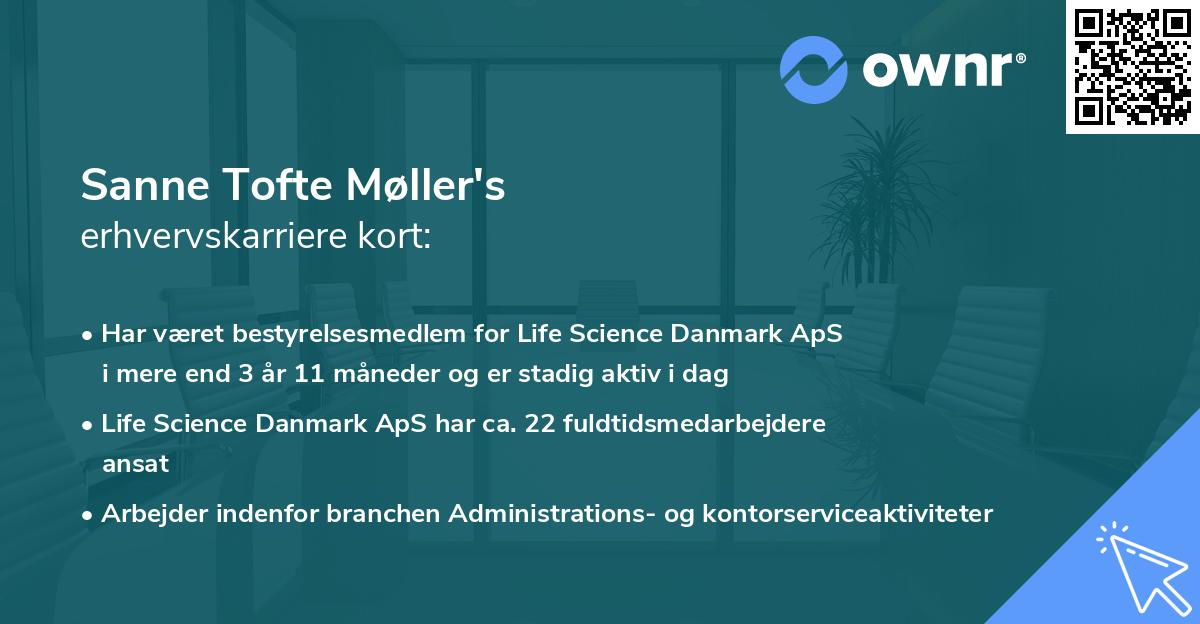 Sanne Tofte Møller's erhvervskarriere kort