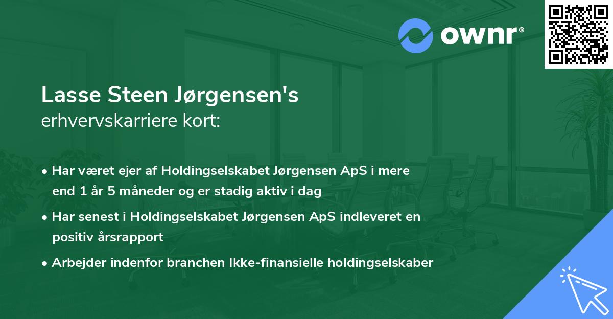 Lasse Steen Jørgensen's erhvervskarriere kort