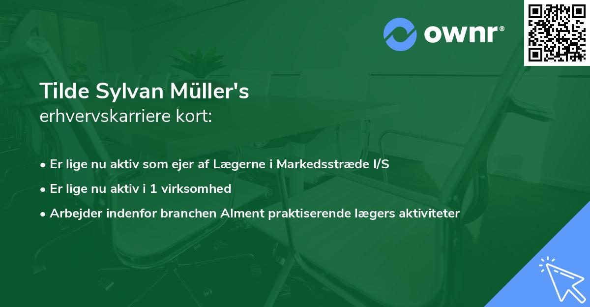 Tilde Sylvan Müller's erhvervskarriere kort
