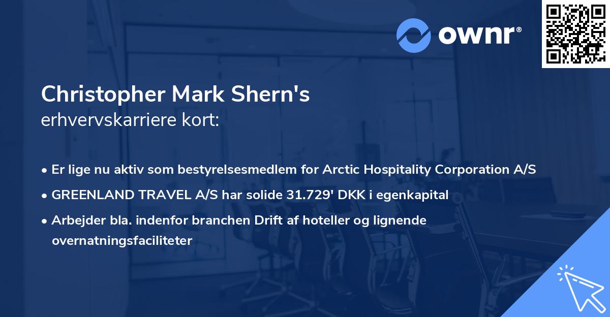 Christopher Mark Shern's erhvervskarriere kort