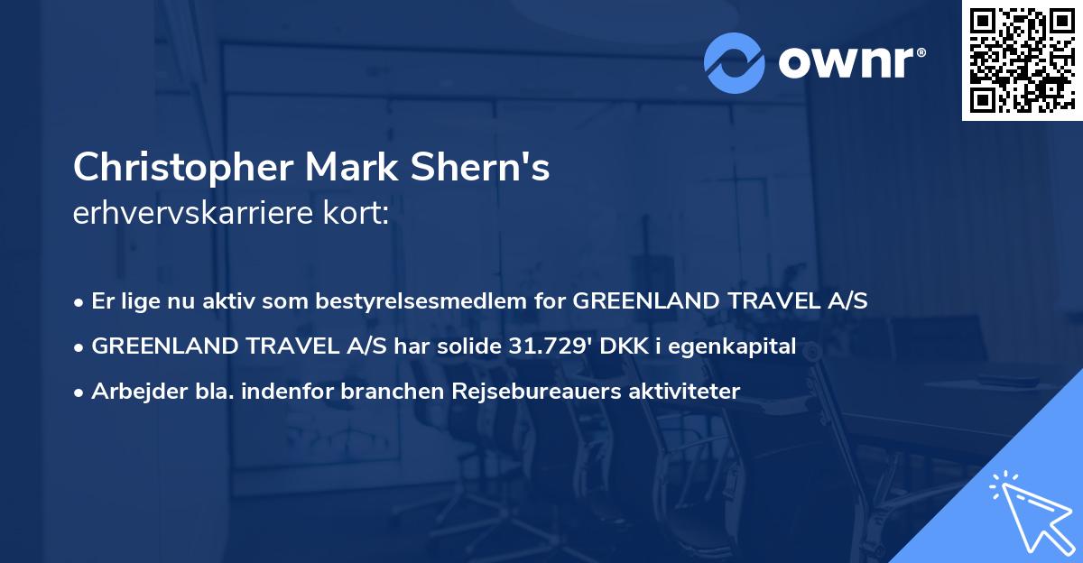 Christopher Mark Shern's erhvervskarriere kort