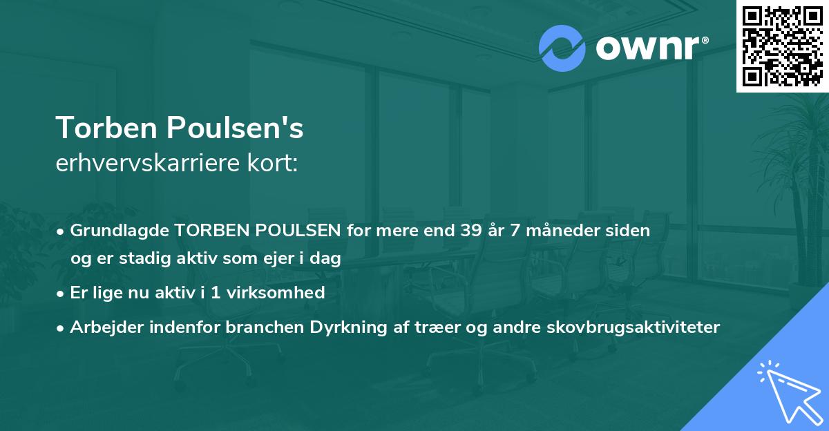 Torben Poulsen's erhvervskarriere kort