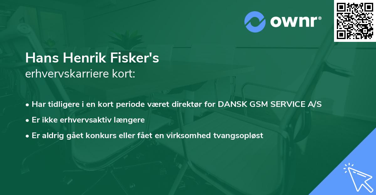 Hans Henrik Fisker's erhvervskarriere kort