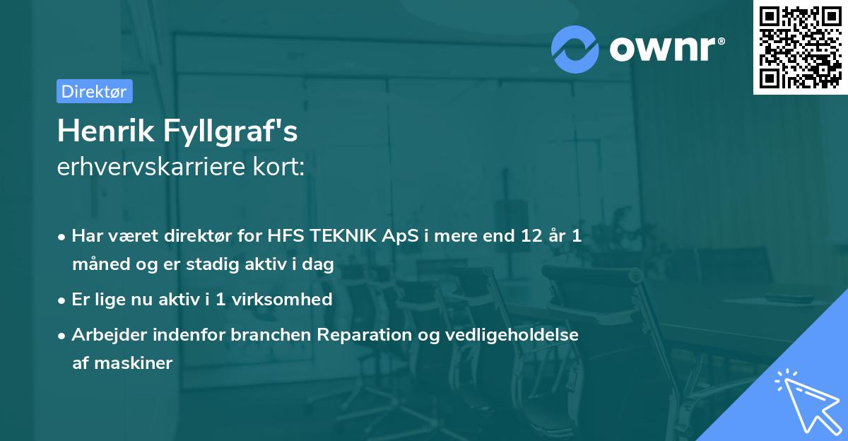 Henrik Fyllgraf's erhvervskarriere kort
