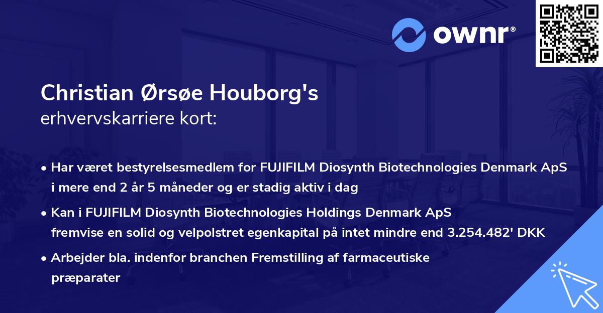 Christian Ørsøe Houborg's erhvervskarriere kort