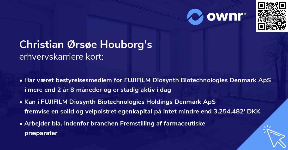 Christian Ørsøe Houborg's erhvervskarriere kort