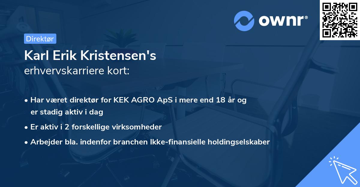 Karl Erik Kristensen's erhvervskarriere kort