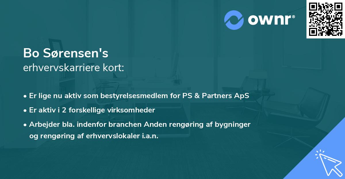 Bo Sørensen's erhvervskarriere kort