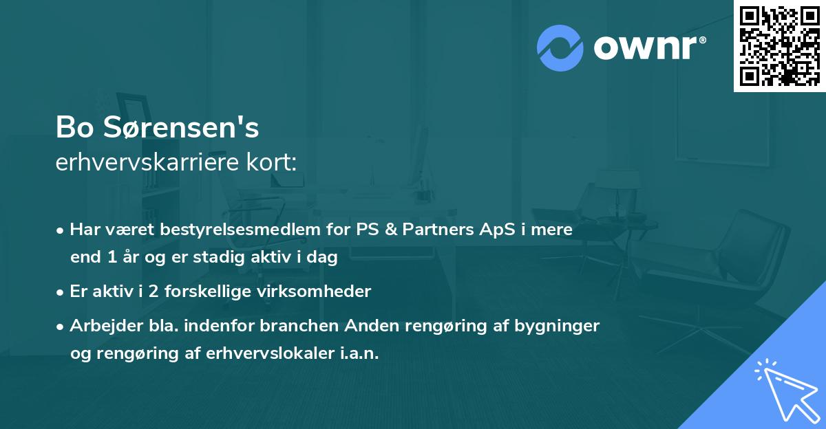 Bo Sørensen's erhvervskarriere kort