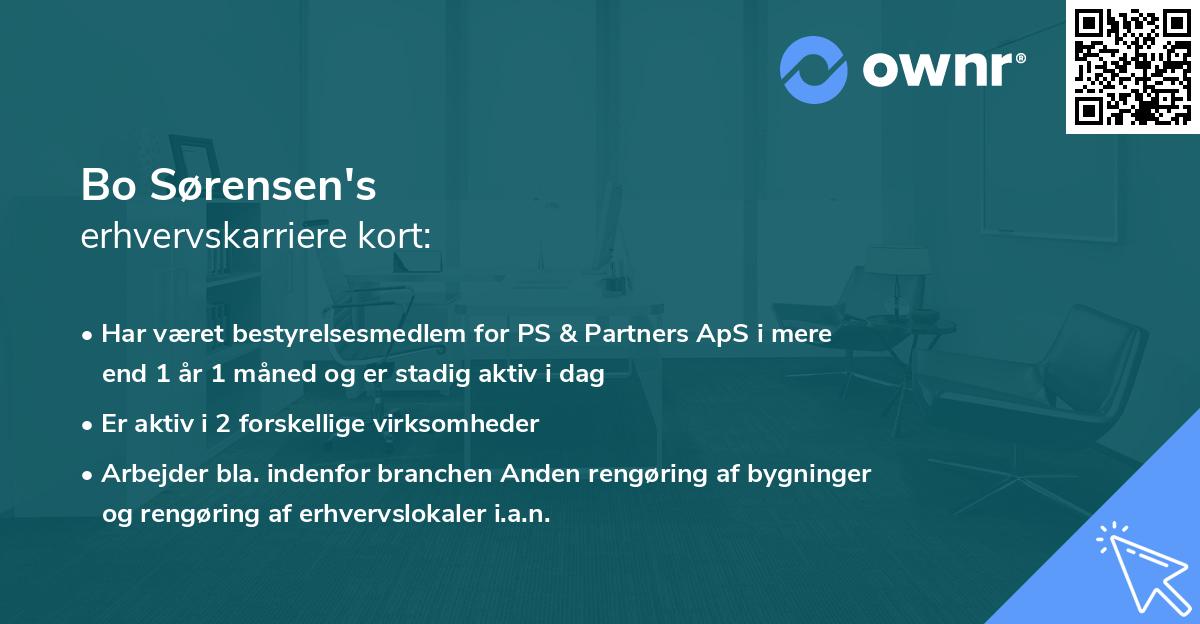 Bo Sørensen's erhvervskarriere kort