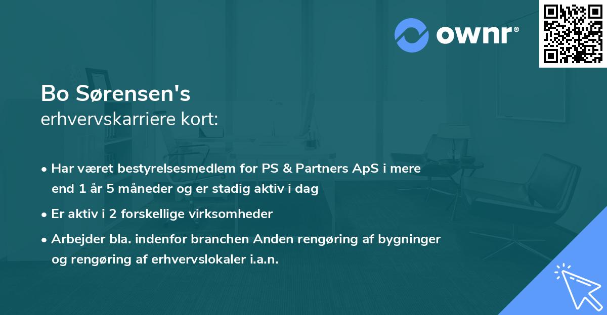 Bo Sørensen's erhvervskarriere kort