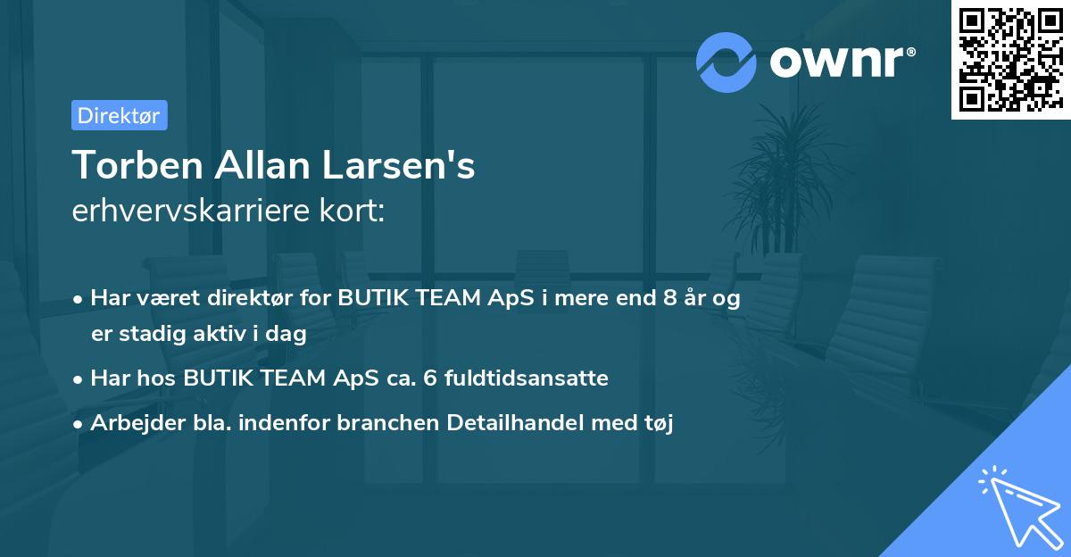 Torben Allan Larsen's erhvervskarriere kort