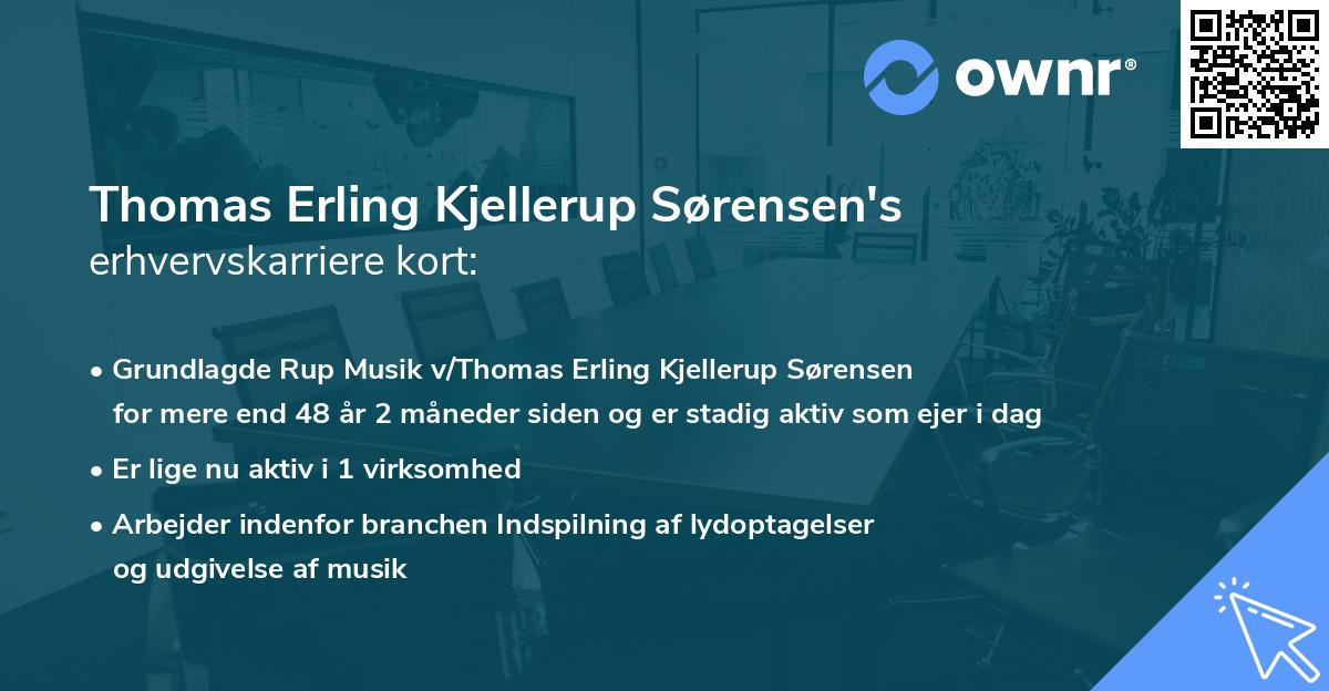 Thomas Erling Kjellerup Sørensen's erhvervskarriere kort