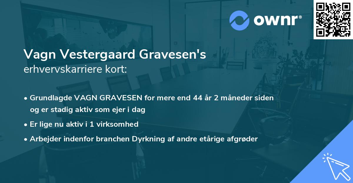 Vagn Vestergaard Gravesen's erhvervskarriere kort
