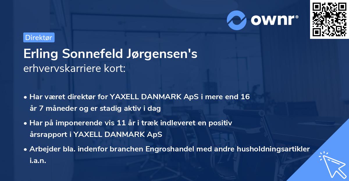 Erling Sonnefeld Jørgensen's erhvervskarriere kort