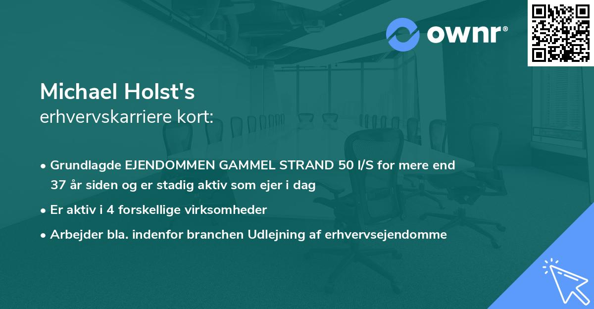 Michael Holst's erhvervskarriere kort