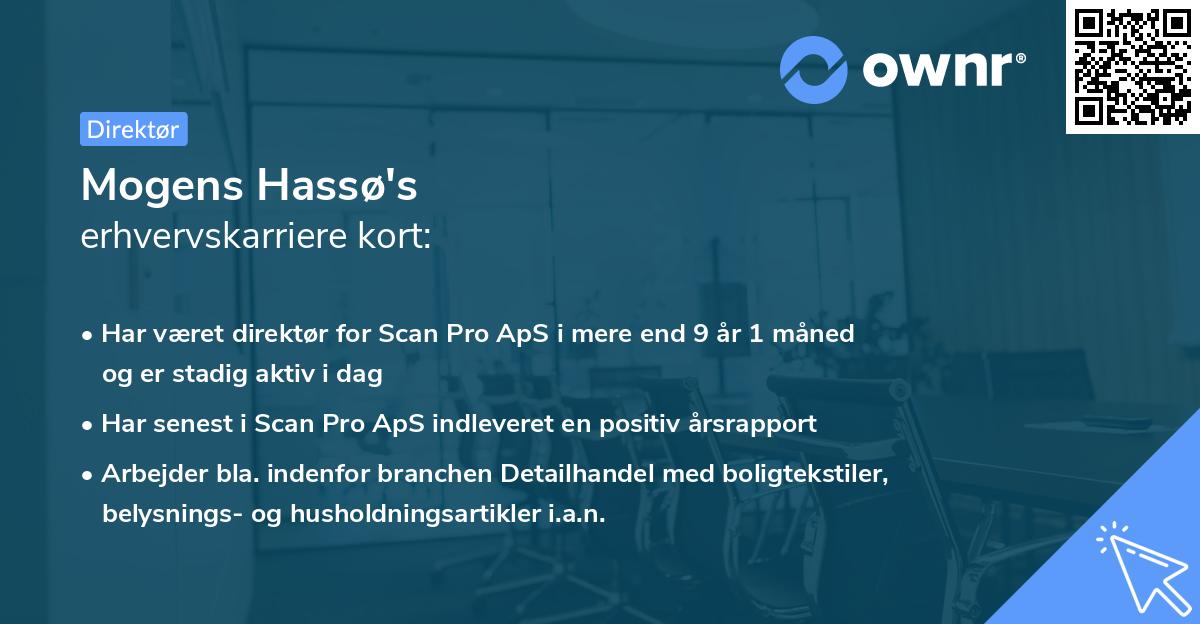 Mogens Hassø's erhvervskarriere kort