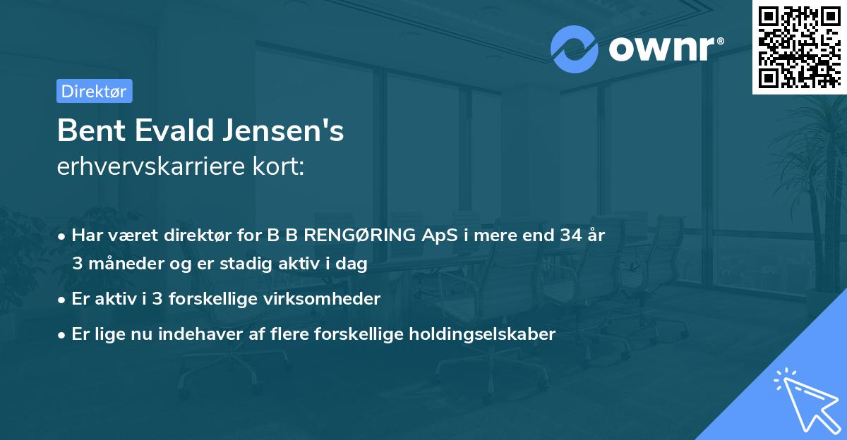 Bent Evald Jensen's erhvervskarriere kort