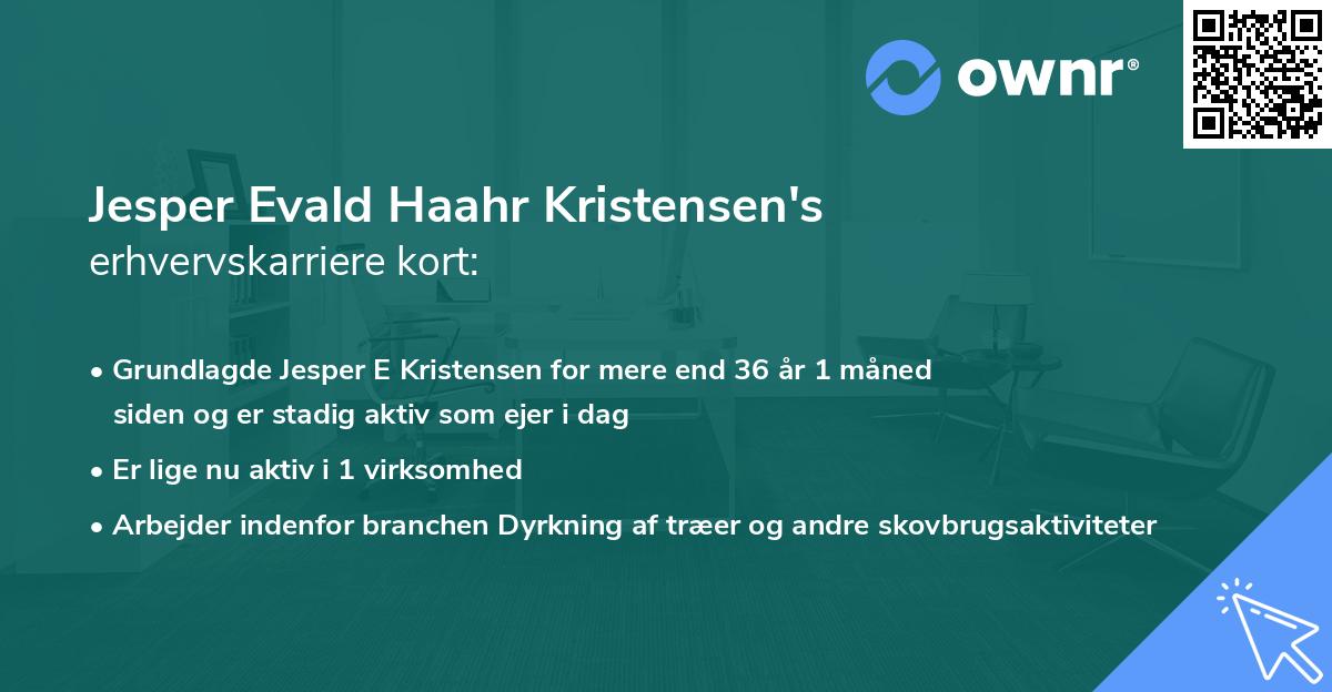 Jesper Evald Haahr Kristensen's erhvervskarriere kort