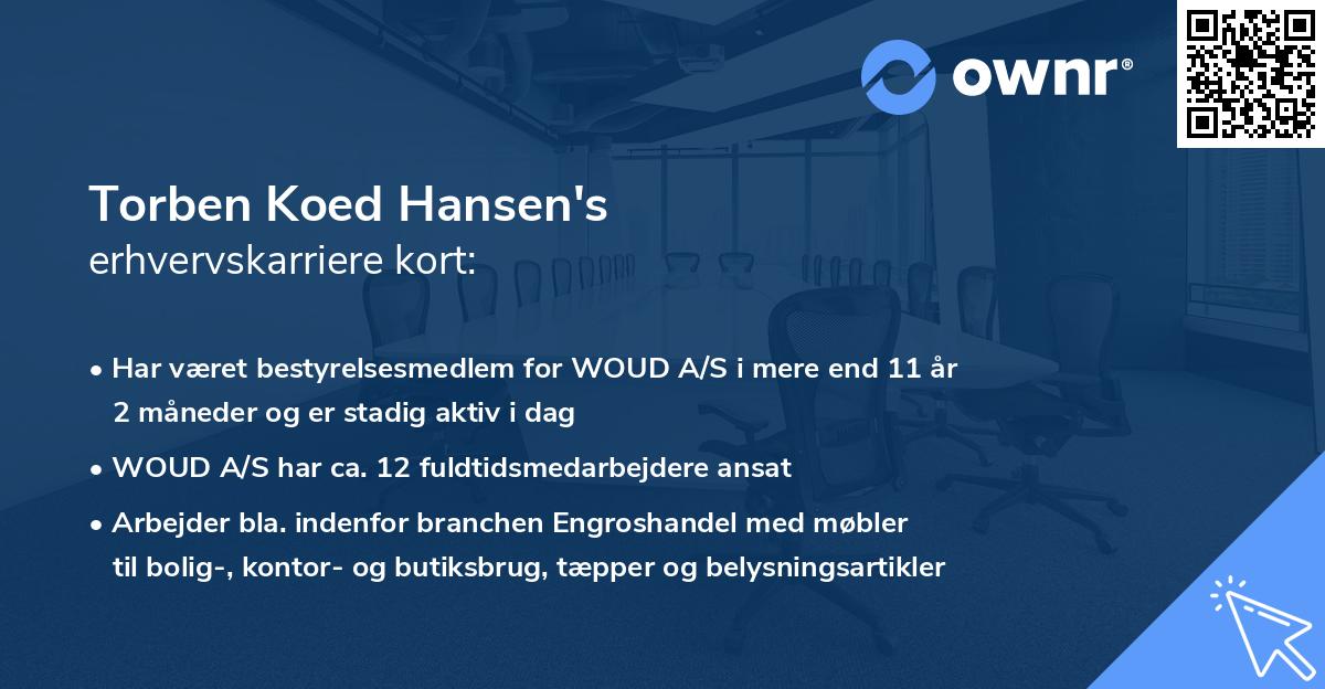 Torben Koed Hansen's erhvervskarriere kort