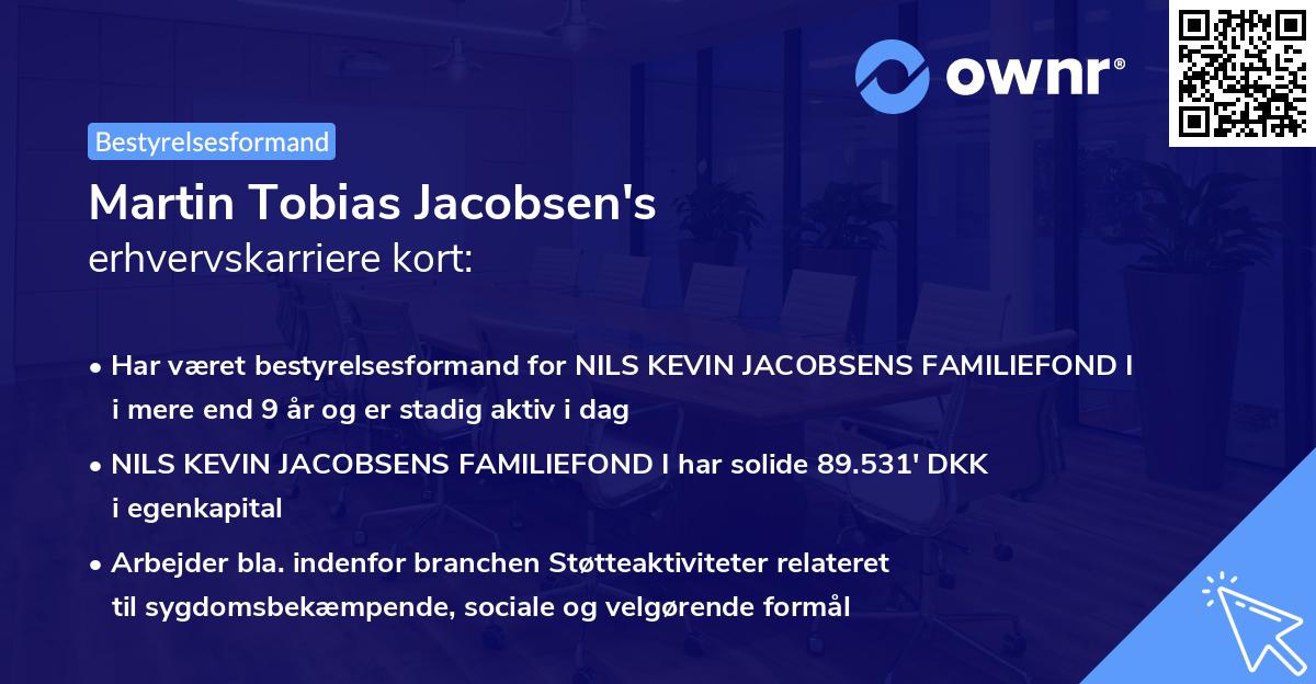 Martin Tobias Jacobsen's erhvervskarriere kort