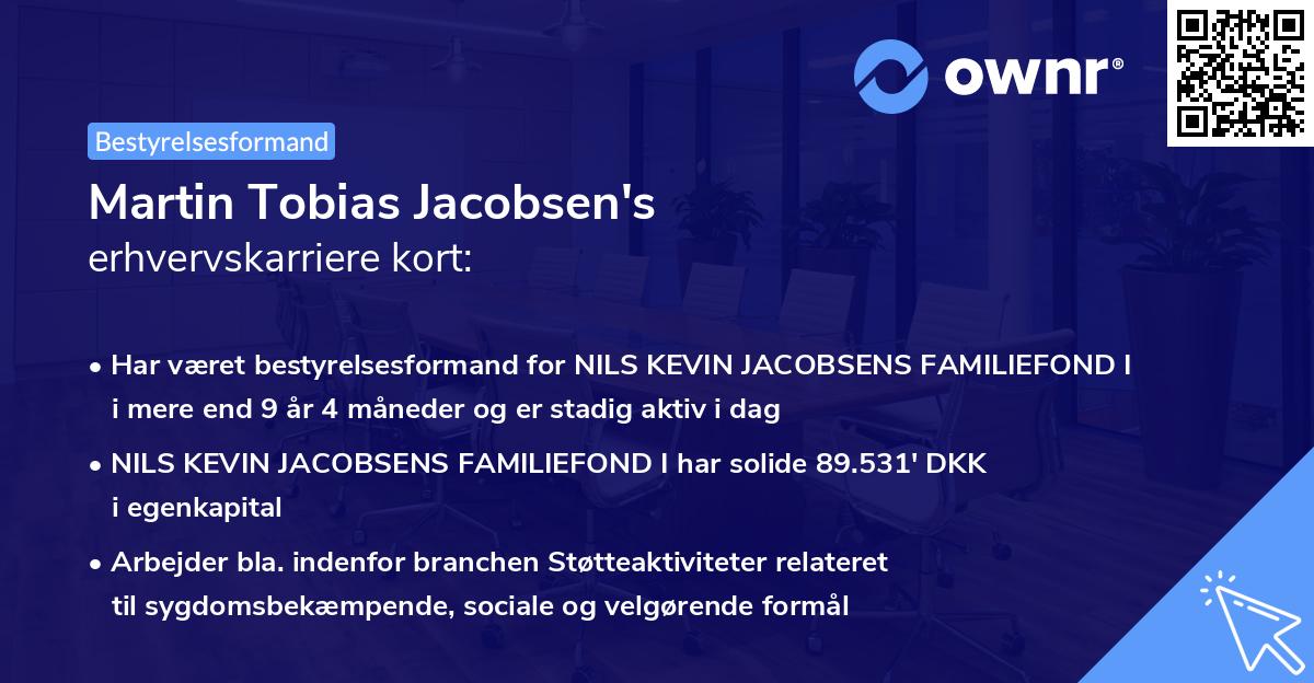 Martin Tobias Jacobsen's erhvervskarriere kort